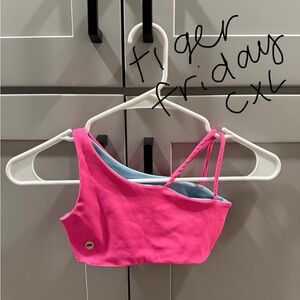 Tiger Friday Dancewear Pink/Light Blue Sports Bra